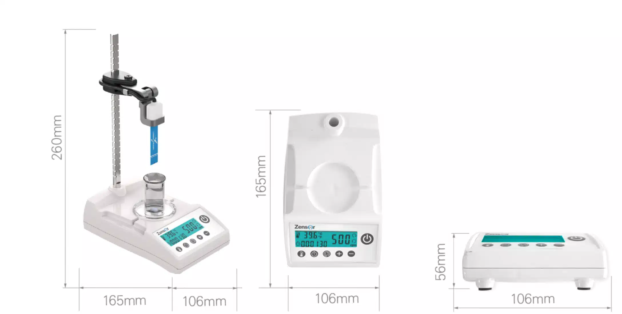 The dimensional drawing of the constant speed magnet variable frequency mixer/stirrer/Humming Probe special version CS200/UltraE