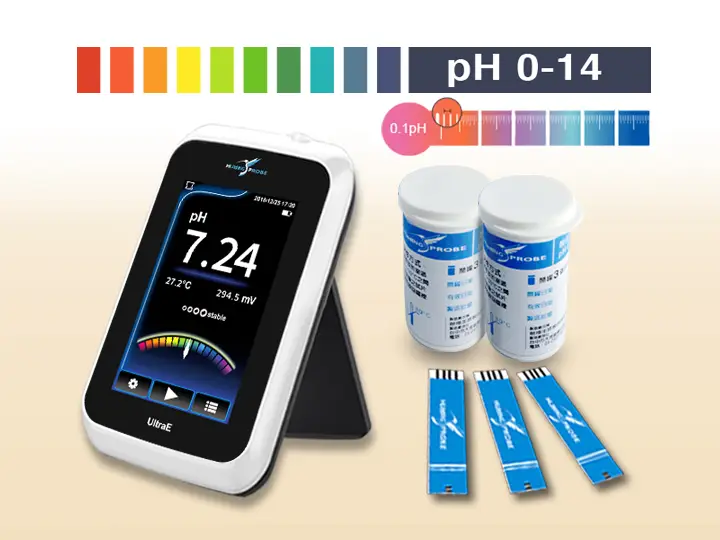 免校正微量拋棄式pH酸鹼檢測電極/蜂鳥探針電極可用以測試pH0~14及精確度0.1pH/Humming Probe UH1/超極生技UltraE