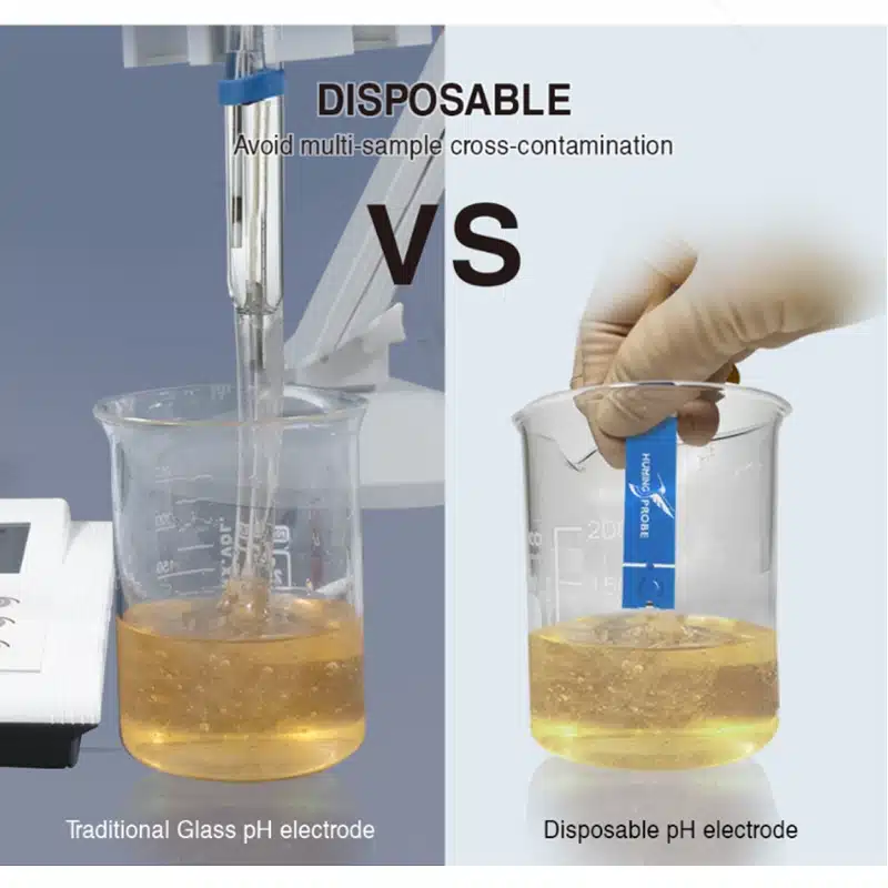 免校正微量拋棄式pH酸鹼檢測電極/蜂鳥探針電極可用於粘稠樣品不會污染pH電極表面孔洞/Humming Probe UH1/超極生技UltraE