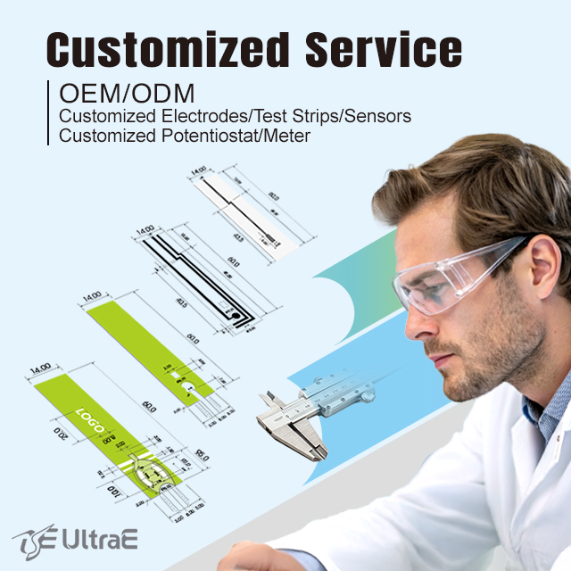 OEM/ODM Customization Customized Electrodes/Test Strips/Sensors,Electrochemical Analyzers/Potentiostats/Meters-UltraE